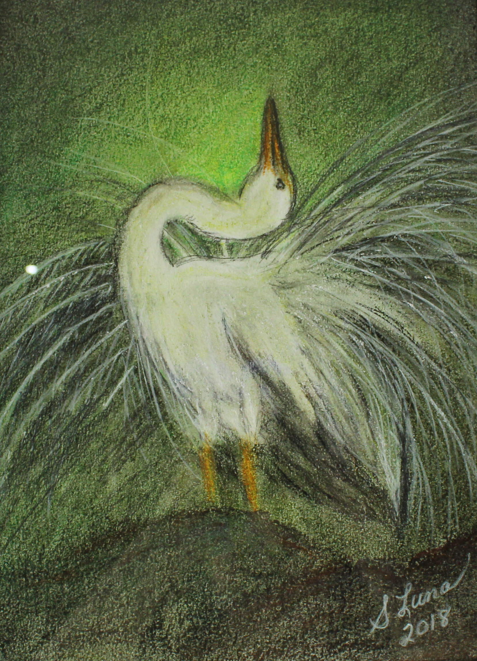 Pastel Crane